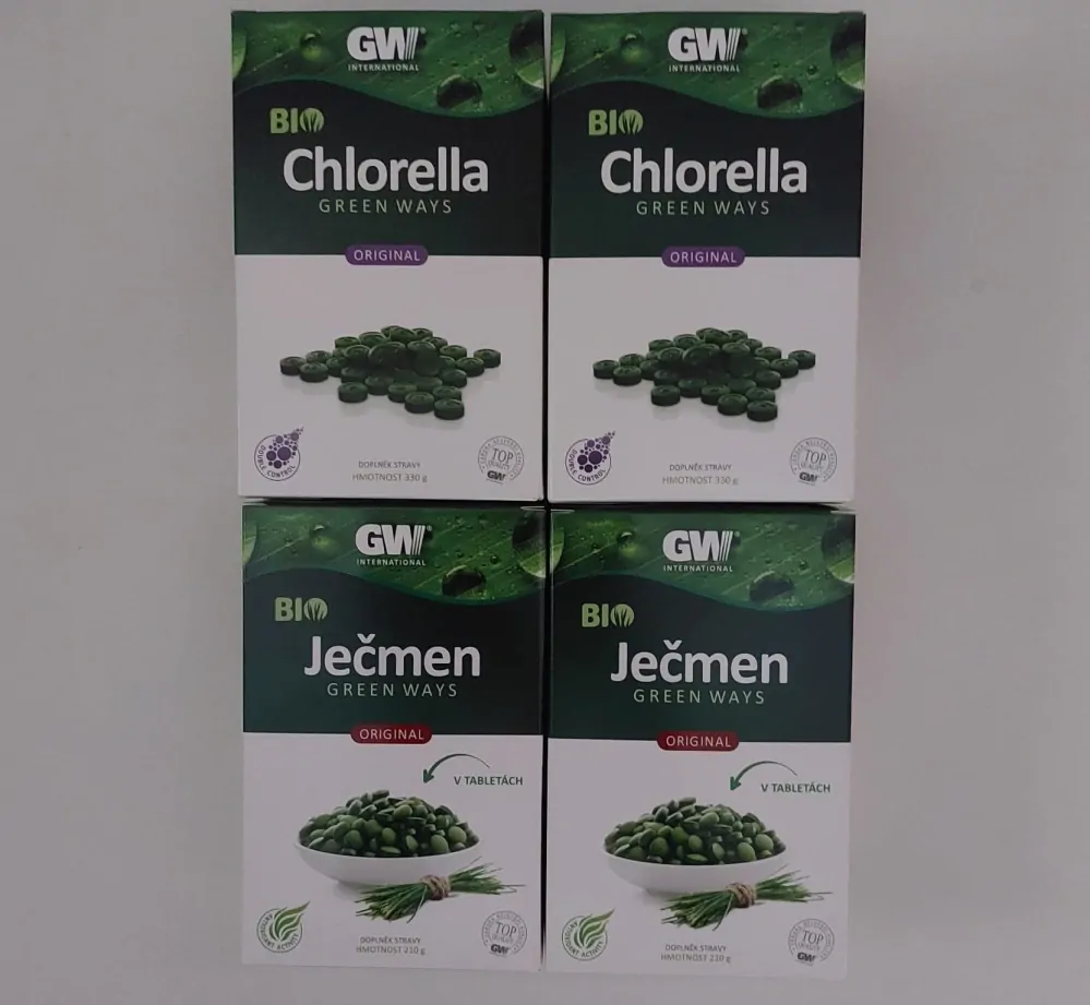 Ječmen tablety 2x 210g + Chlorella tablety 2x 330g (s registrací u GW)